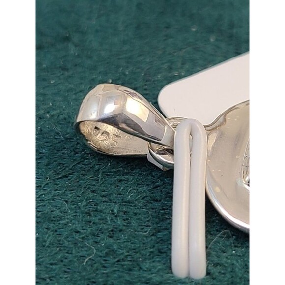 Sterling Silver Moldavite Pendant – Raw Green Tektite 925 Modern Artisan Jewelry - Picture 3 of 4